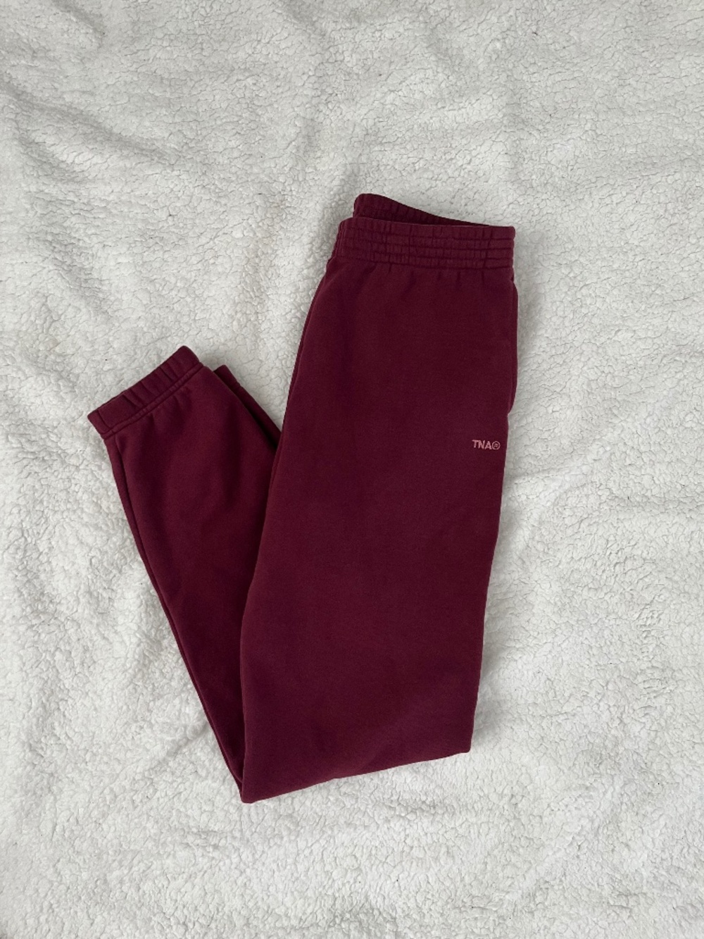TNA burgundy perfect fit sweat pants medium